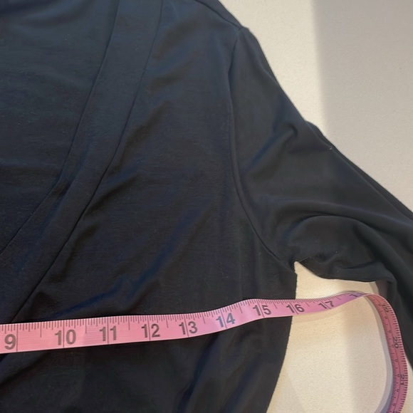 Banana Republic Stretch Jersey Wrap Dress, Black, Size M - Picture 7 of 10